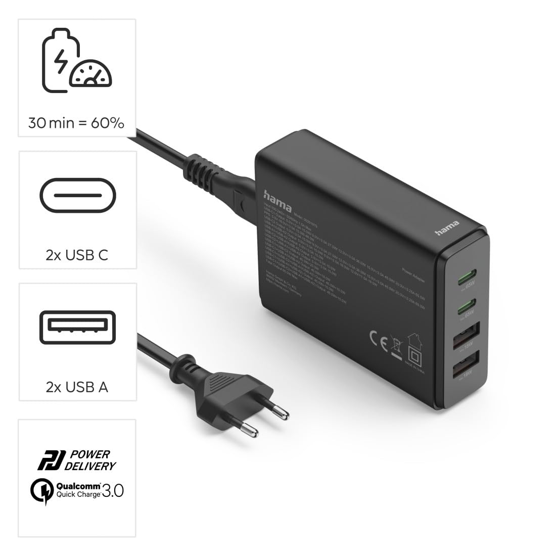hama-65w-gan-ladestation-4-fach-usb-c-pd-usb-a-schnellladeger-t-mit-1-5-m-kabel- image 2