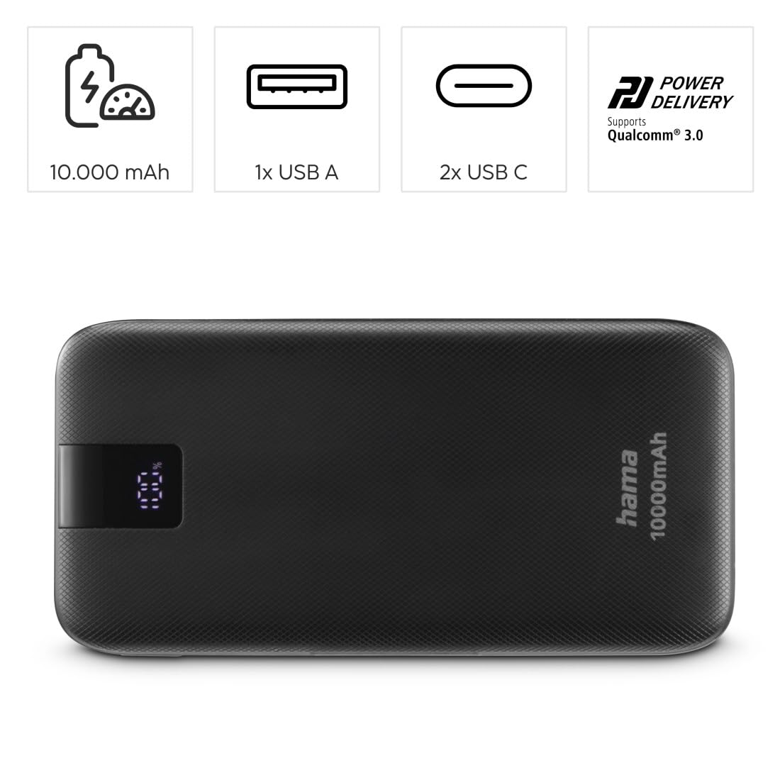 hama-powerbank-pd-10-10000-mah-externer-akku-mit-2x-usb-c-1x-usb-a-power-deliver image 2