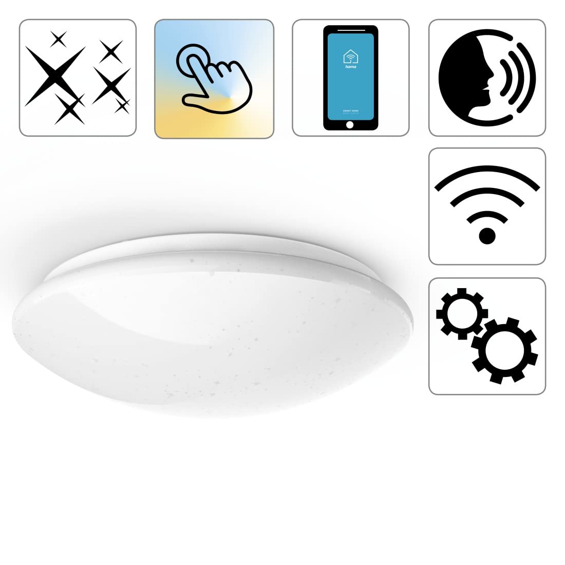 hama-led-deckenleuchte-dimmbar-wlan-smart-home-deckenlampe-mit-app-und-sprachste image 2