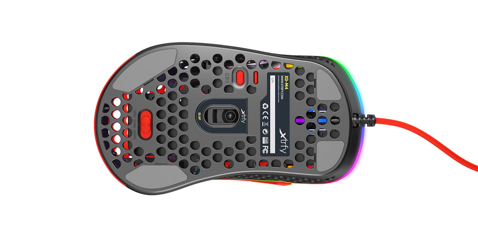 cherry-xtrfy-m4-rgb-gaming-maus-kabelgebunden-ultraleicht-pixart-3389-sensor-16- image 5