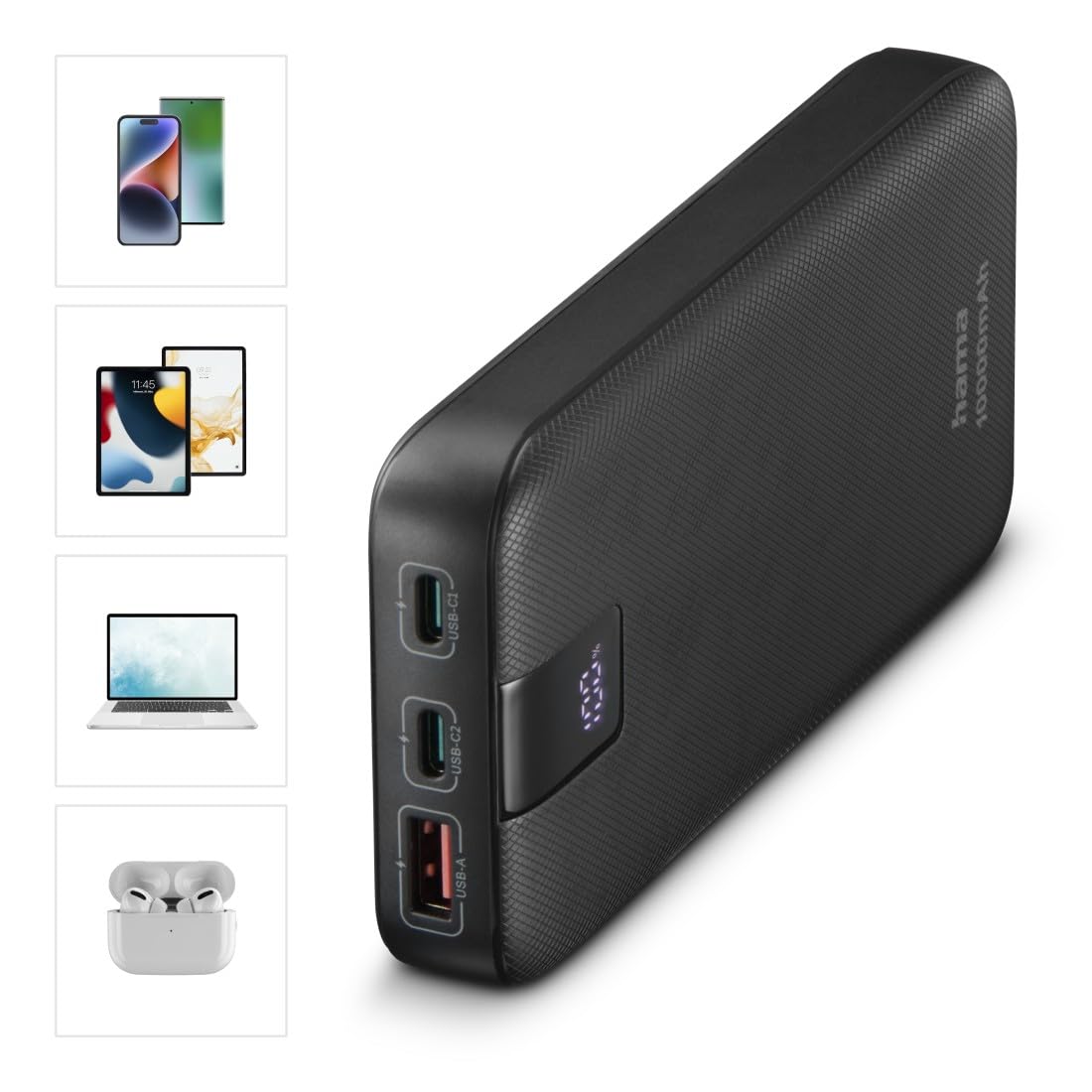 hama-powerbank-pd-10-10000-mah-externer-akku-mit-2x-usb-c-1x-usb-a-power-deliver image 3