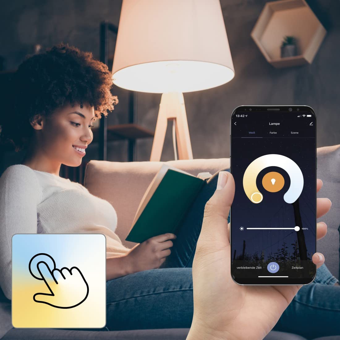 hama-led-deckenleuchte-dimmbar-wlan-smart-home-deckenlampe-mit-app-und-sprachste image 4
