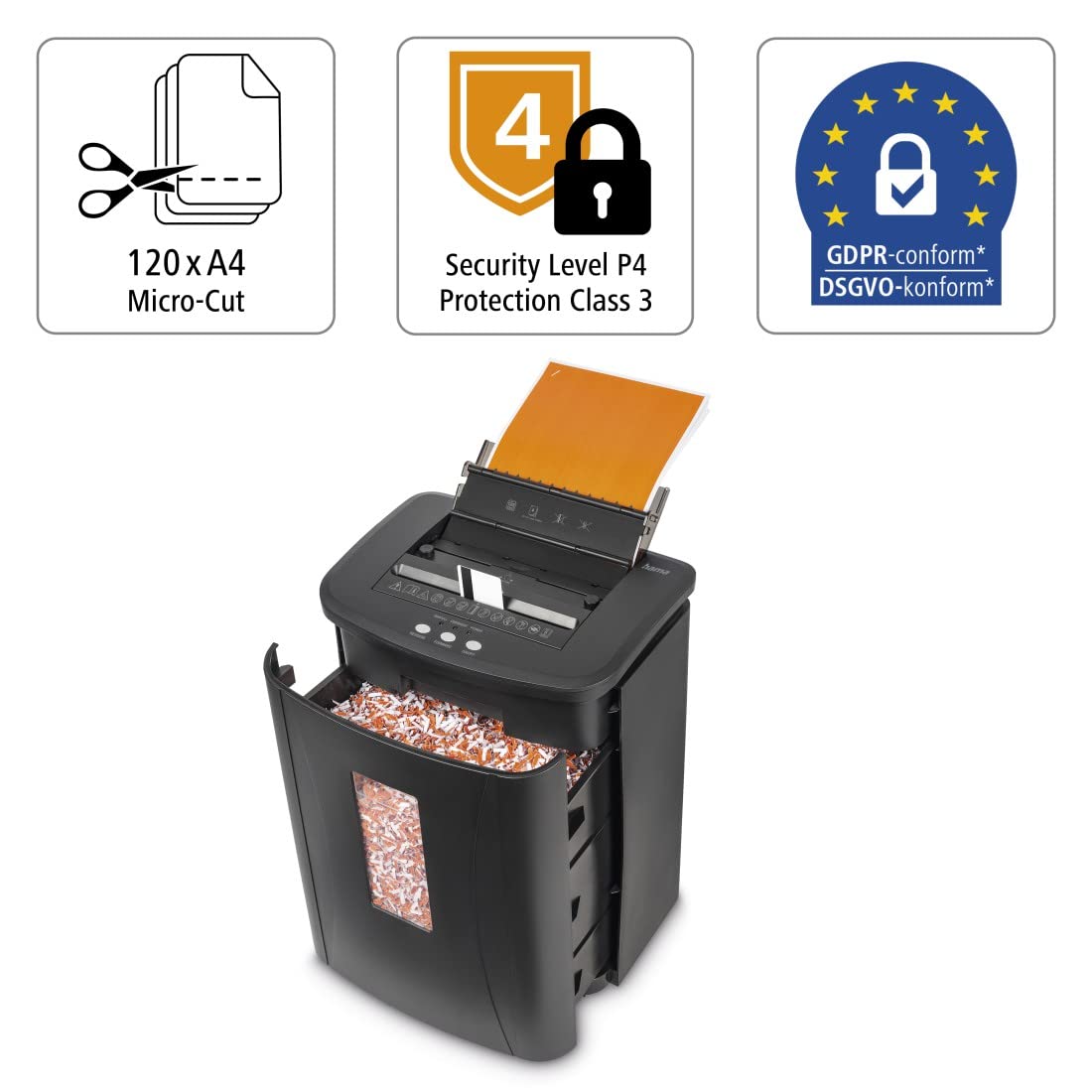 hama-aktenvernichter-premium-autom120-elektrischer-aktenvernichter-mit-automatis image 2