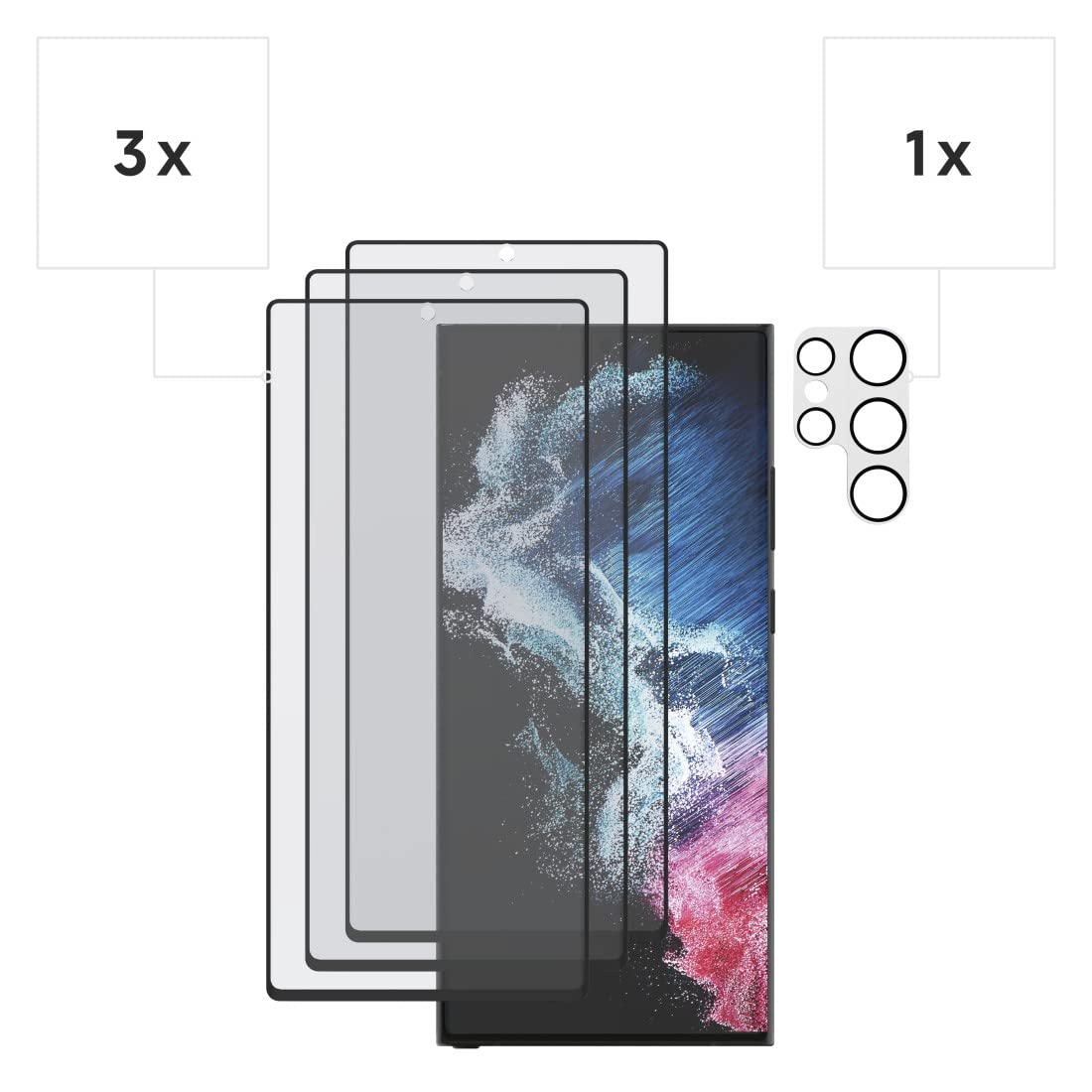 hama-schutzglas-set-f-r-samsung-galaxy-s23-ultra-3x-9h-displayschutzglas-1x-kame image 2