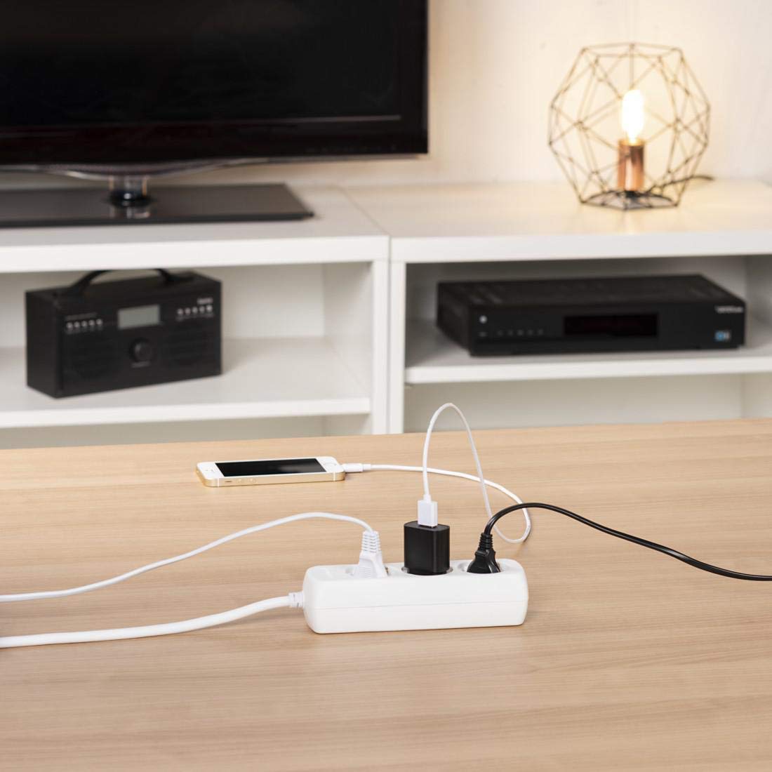 hama-steckdosenleiste-3-fach-mehrfachsteckdose-ohne-schalter-1-4-m-kabel-gs-gepr image 5