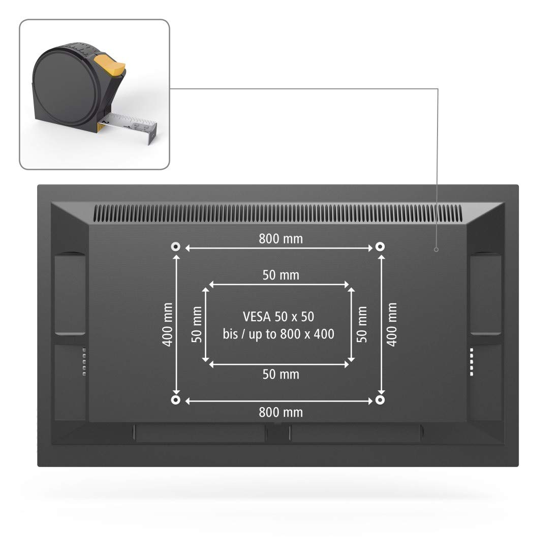 hama-tv-wandhalterung-37-90-zoll-starr-flach-vesa-50x50-800x400-bis-100-kg-wanda image 4