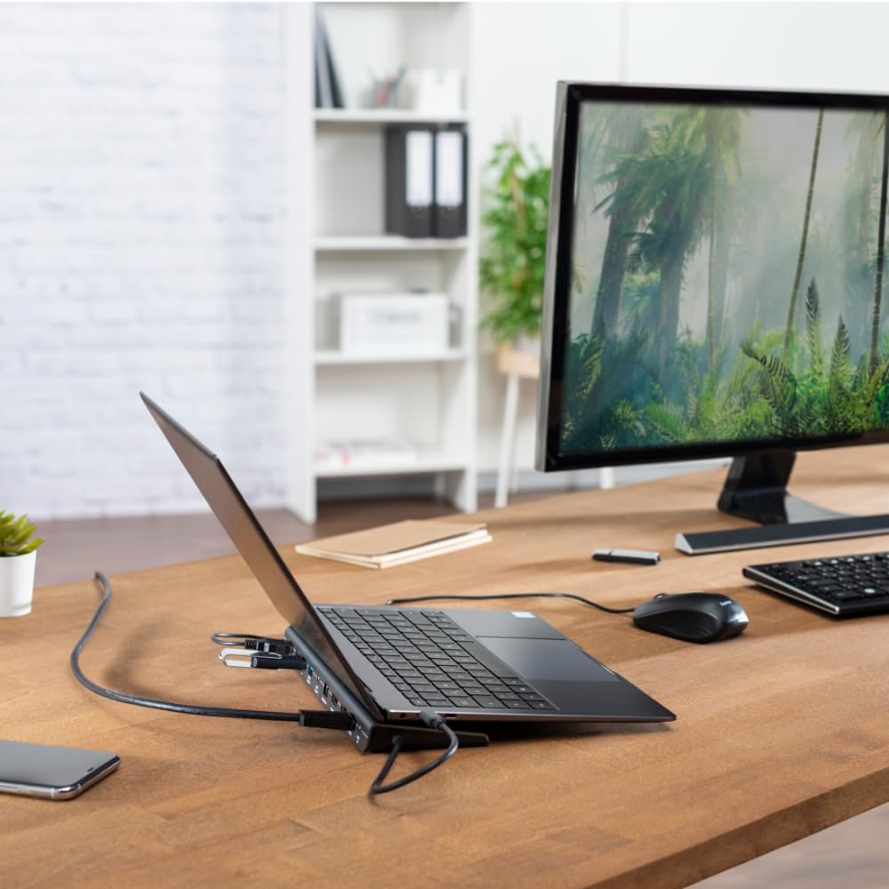 hama-connect2office-pro-usb-c-dockingstation-10-in-1-mit-laptop-ablage-4k-lan-pd image 7