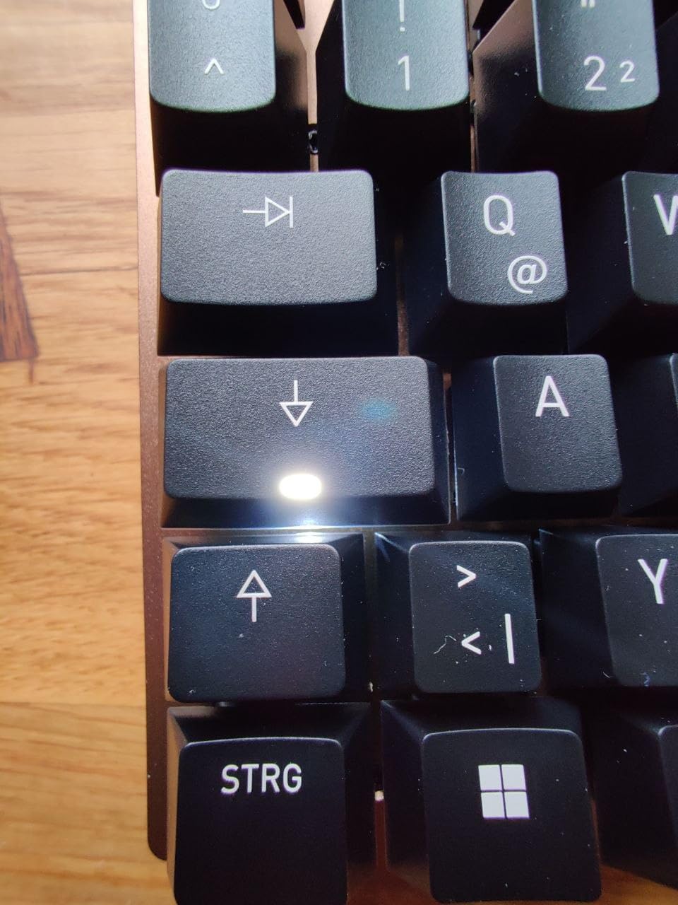 Top Tastatur, Kabine etwas starr