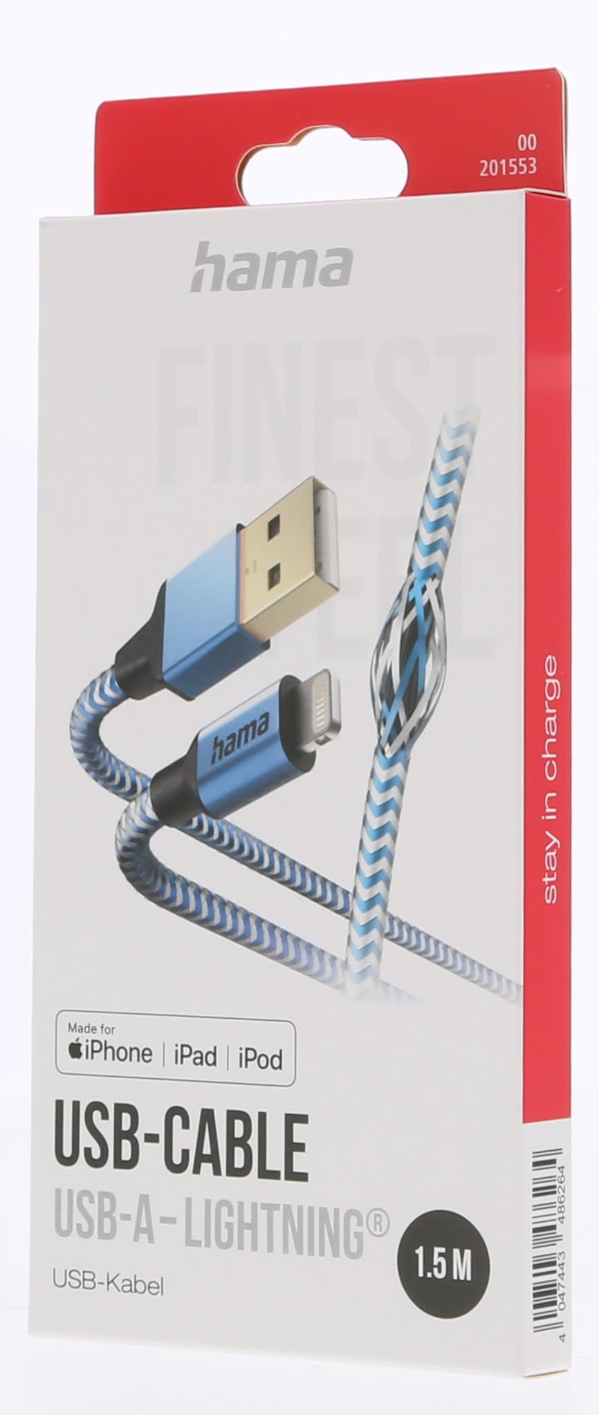 hama-ladekabel-reflective-usb-a-auf-lightning-nylon-geflochten-1-5-m-mfi-zertifi image 5