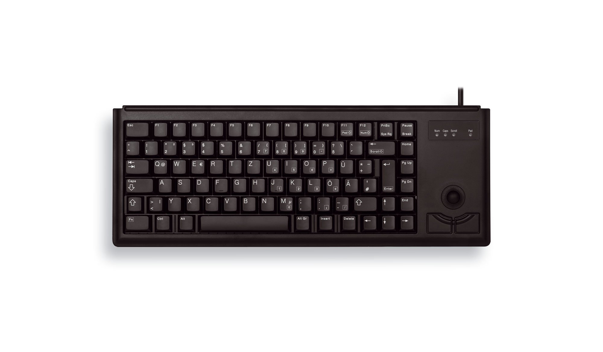 cherry-g84-4400-kompakttastatur-mit-trackball-kabelgebundene-usb-tastatur-qwertz image 2