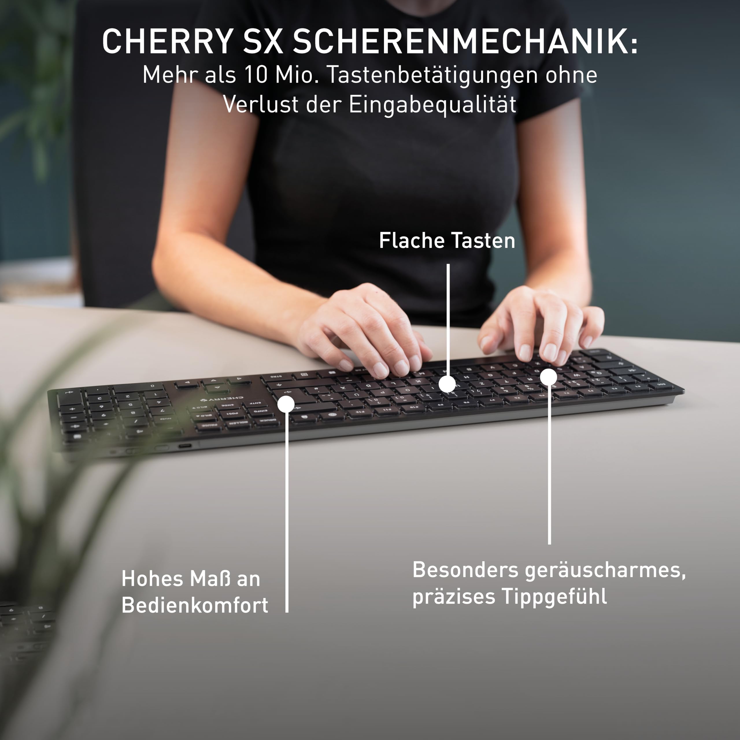 cherry-kw-9100-slim-kabellose-wiederaufladbare-tastatur-deutsch-qwertz-schwarz-g image 5