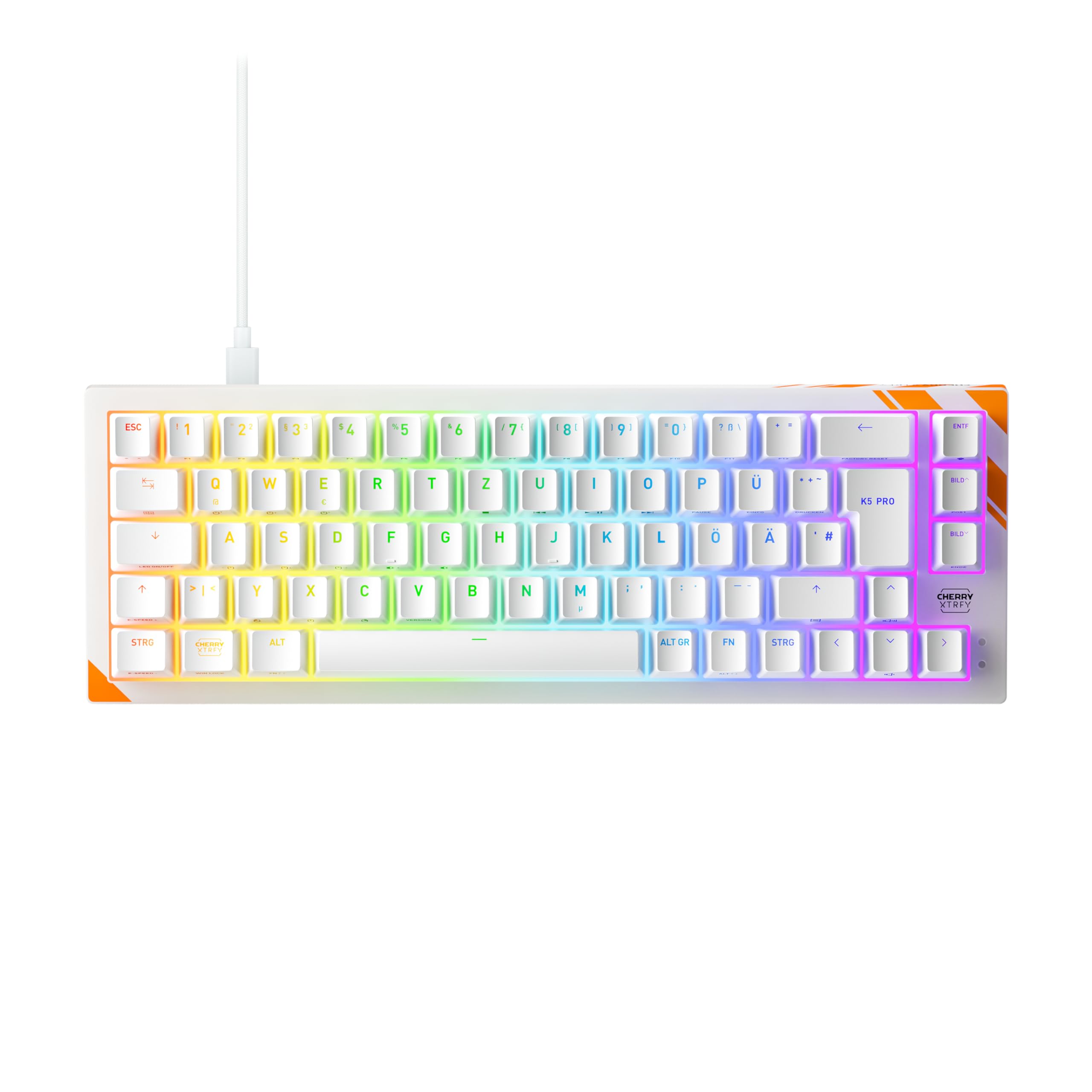cherry-k5-pro-tmr-compact-gaming-tastatur-qwertz-magnetische-mk-crystal-switches image 7