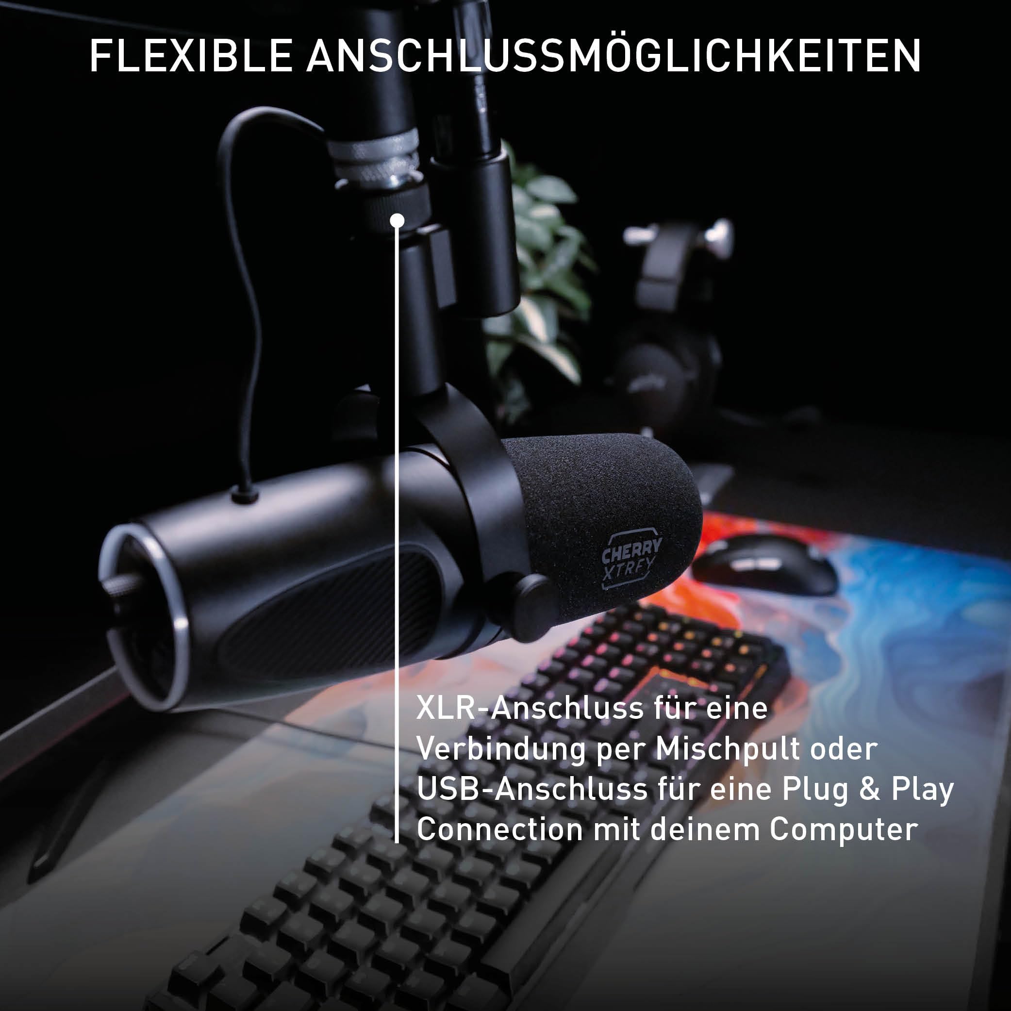 cherry-xtrfy-ngale-x-professionelles-usb-xlr-mikrofon-cardioid-schwarz image 3