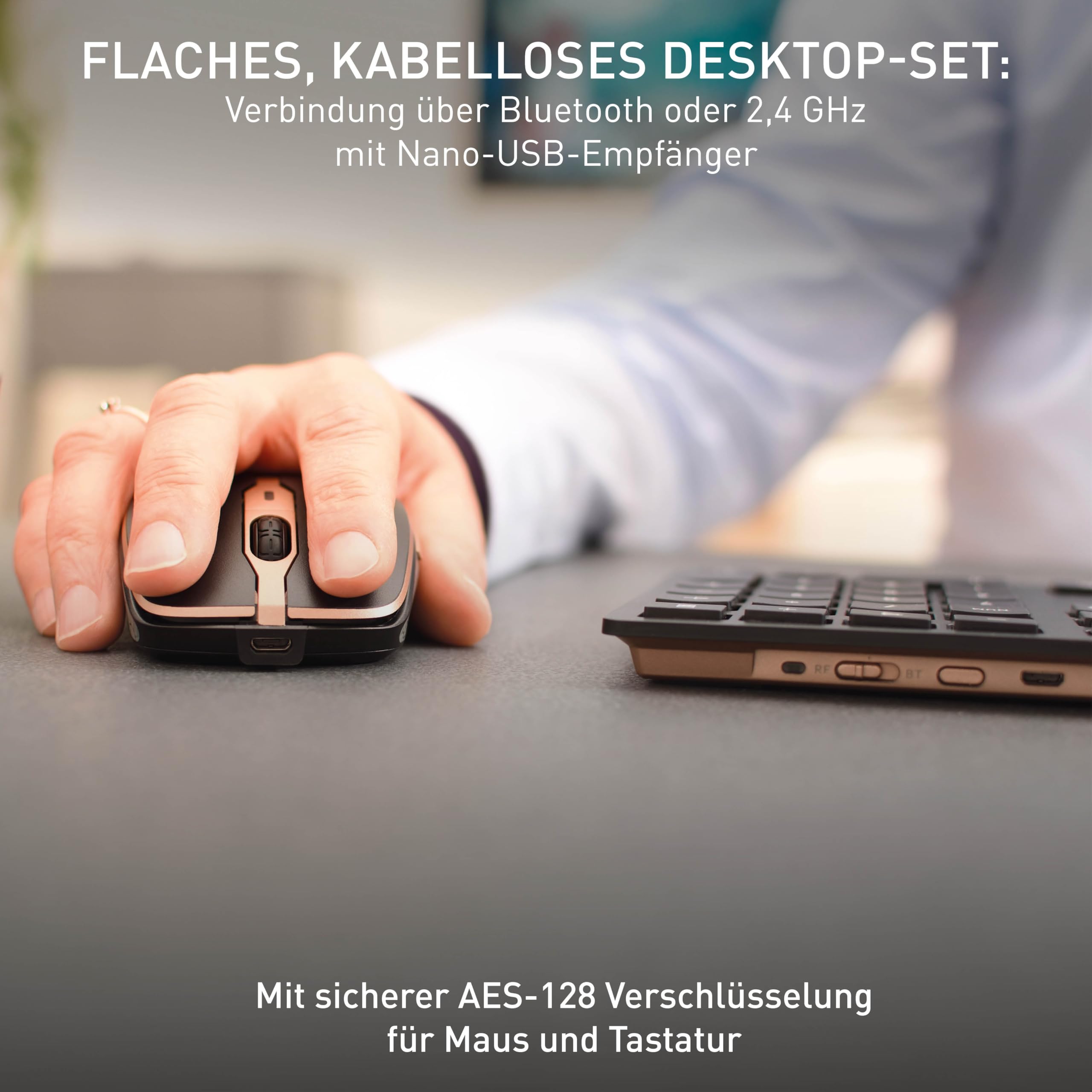 cherry-dw-9100-slim-kabelloses-tastatur-maus-set-deutsch-qwertz-bluetooth-2-4-gh image 2