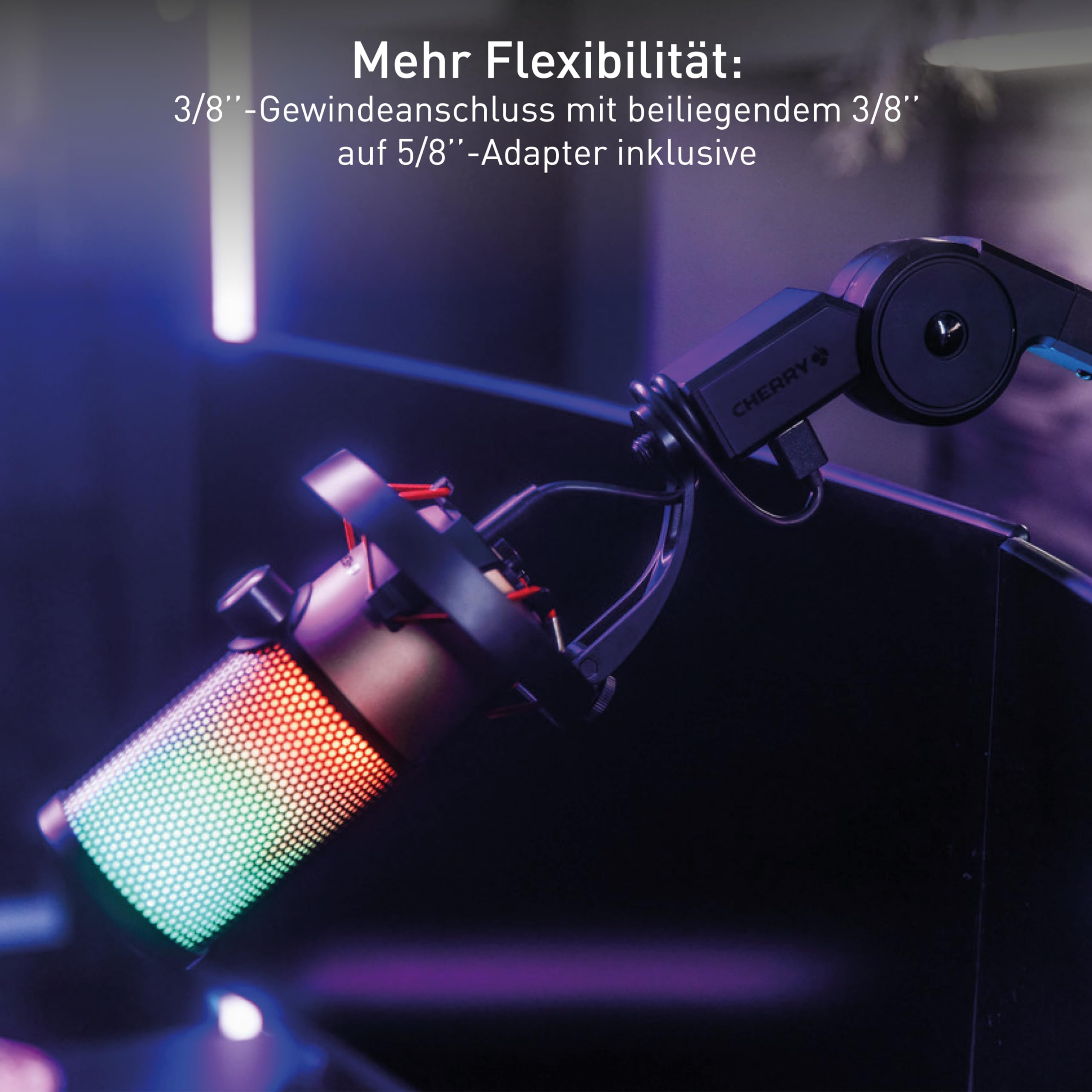 cherry-ma-6-0-uni-usb-mikrofonarm-universeller-metall-gelenkarm-mit-usb-hub-2-an image 6