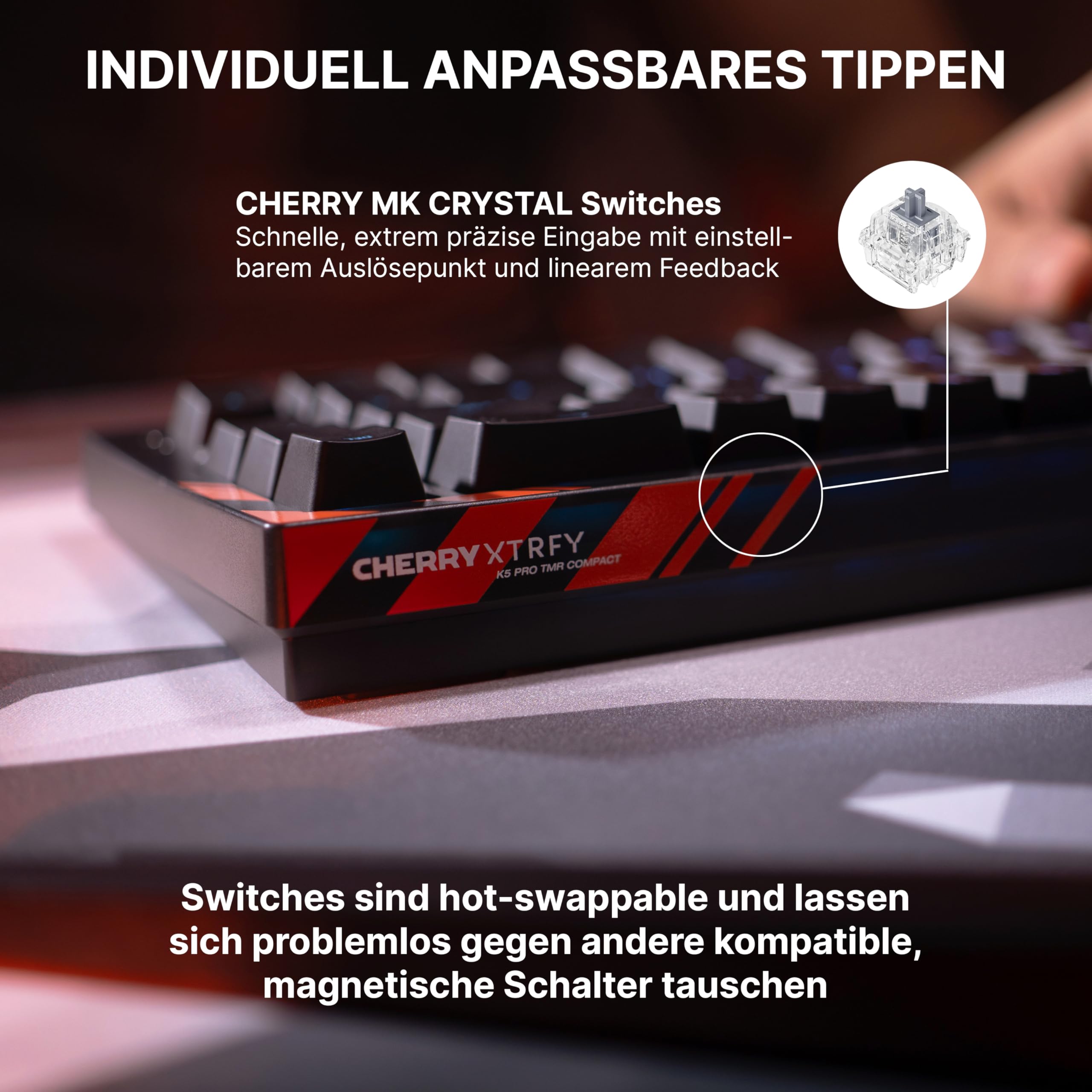 cherry-k5-pro-tmr-compact-gaming-tastatur-qwertz-magnetische-mk-crystal-switches image 4
