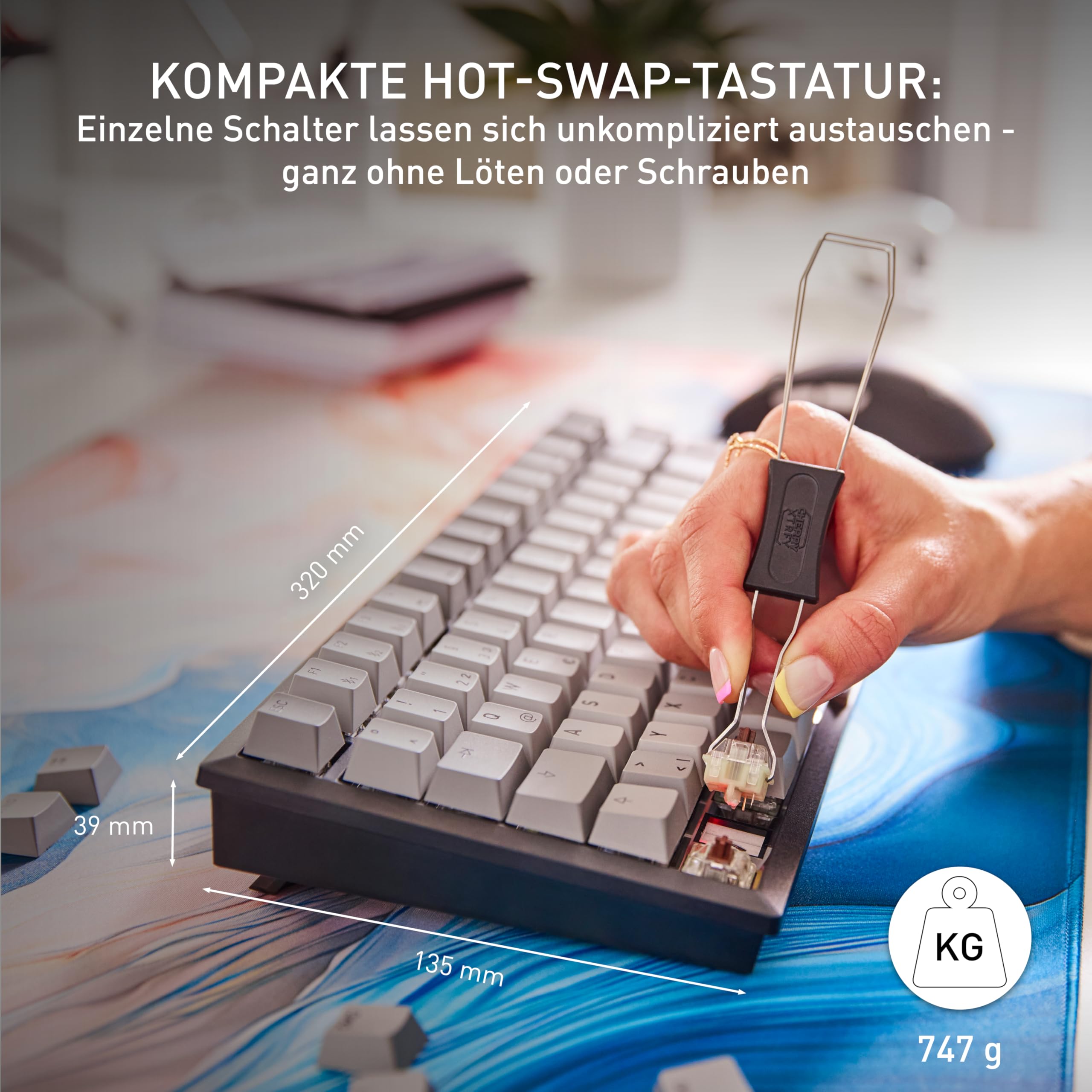 cherry-kw-300-mx-kabellose-mechanische-hot-swap-tastatur-mx2a-brown-multi-device image 2