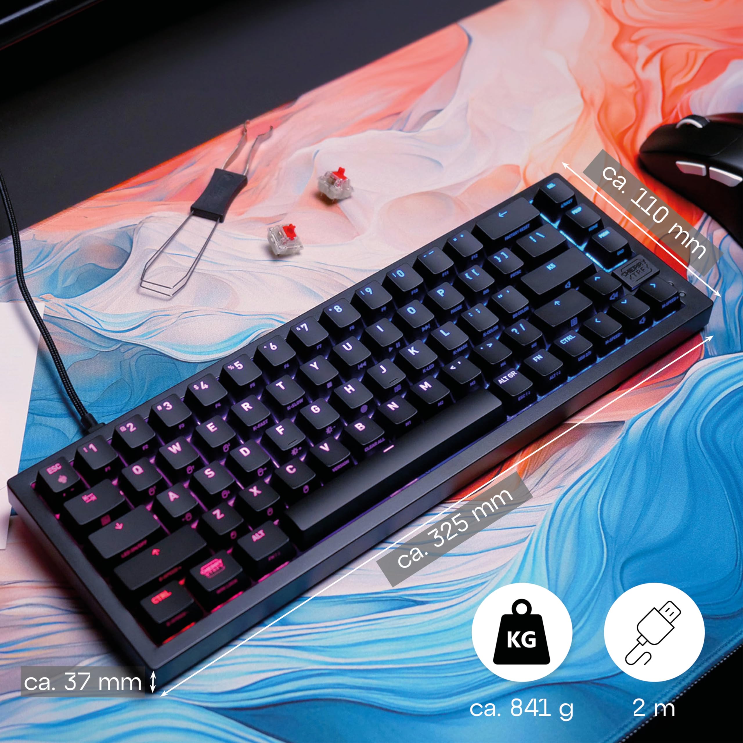 cherry-xtrfy-k5v2-compact-mechanische-gaming-tastatur-65-prozent-format-qwertz-h image 2