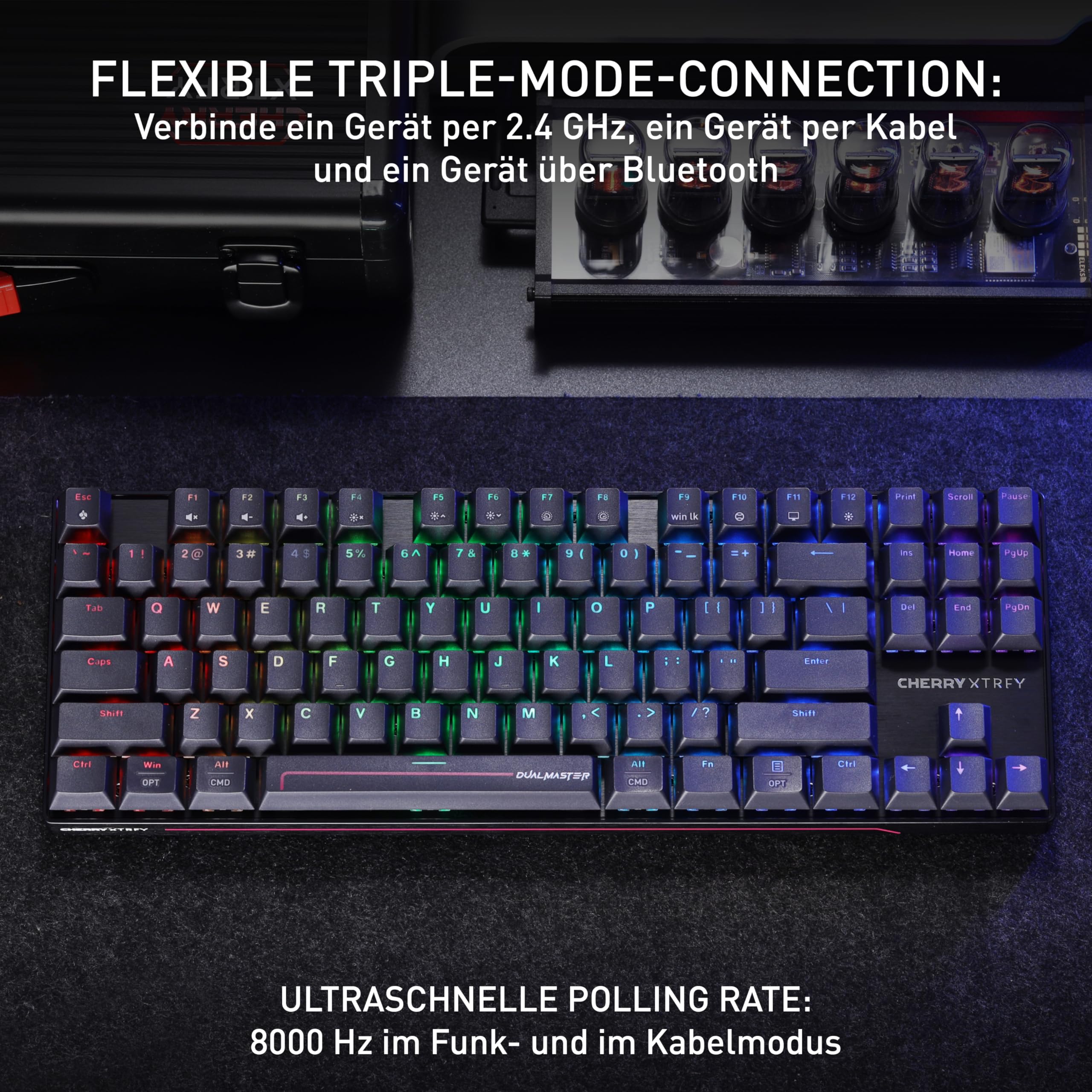 cherry-xtrfy-mx-8-2-pro-tmr-wireless-gaming-tastatur-de-qwertz-schwarz-magnetisc image 4