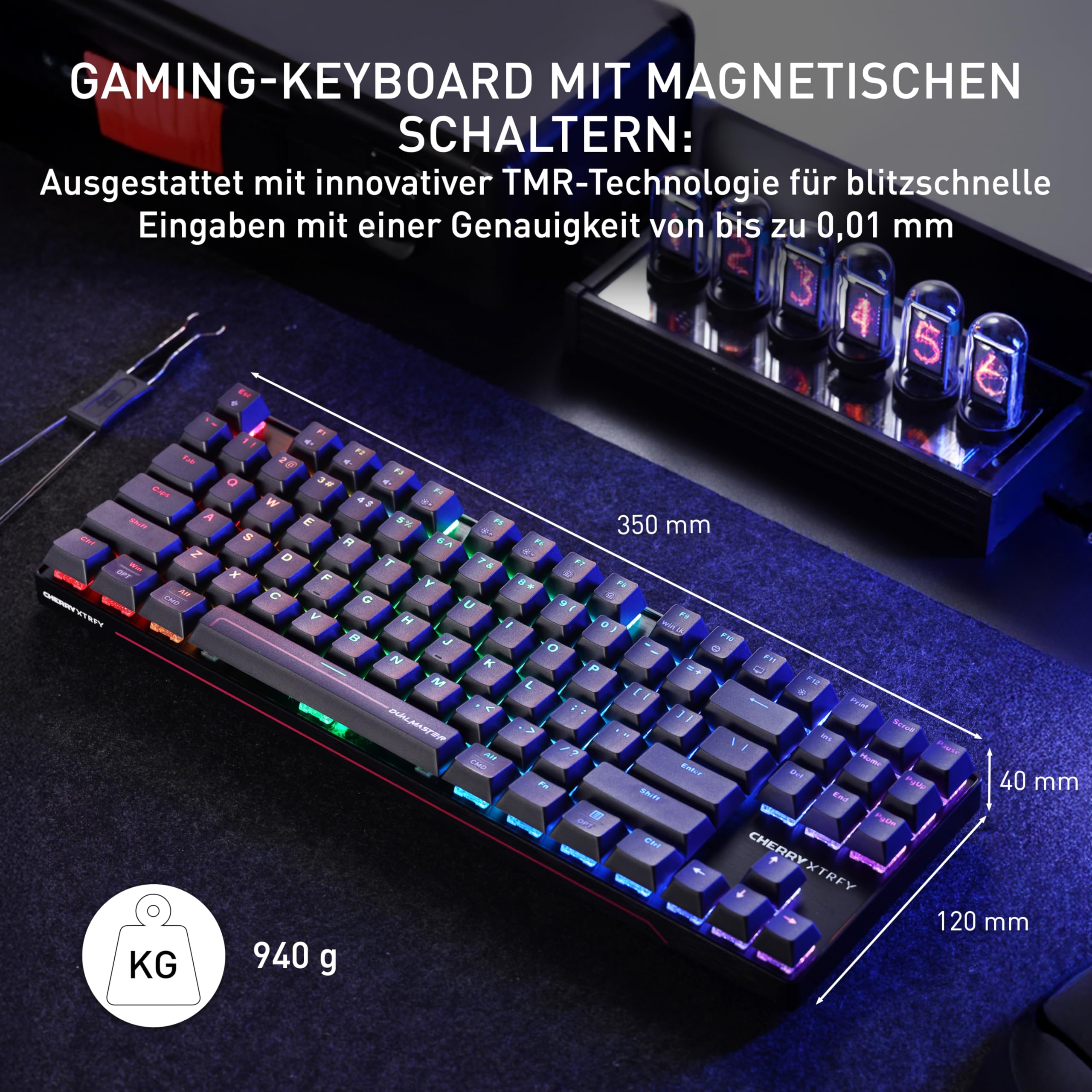 cherry-xtrfy-mx-8-2-pro-tmr-wireless-gaming-tastatur-de-qwertz-schwarz-magnetisc image 2